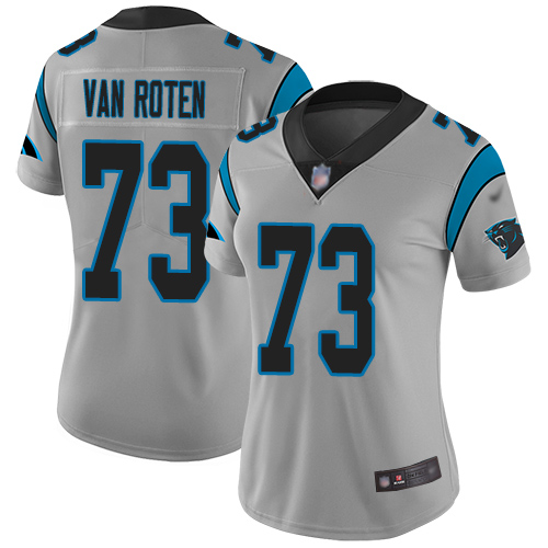 Carolina Panthers Limited Silver Women Greg Van Roten Jersey NFL Football #73 Inverted Legend->women nfl jersey->Women Jersey